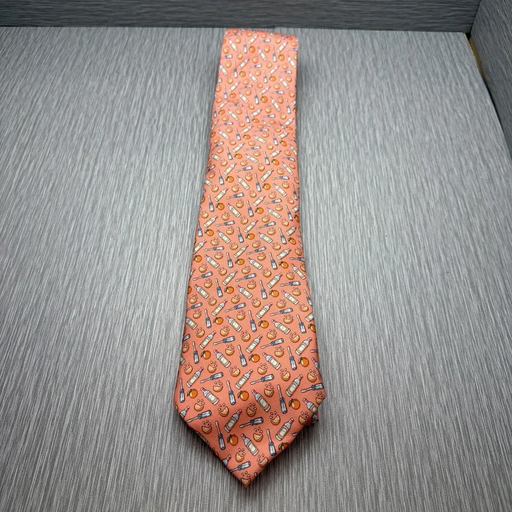 Vineyard Vines Silk Novelty Tie NWT Peach Cocktail Drink Barware Men's Necktie